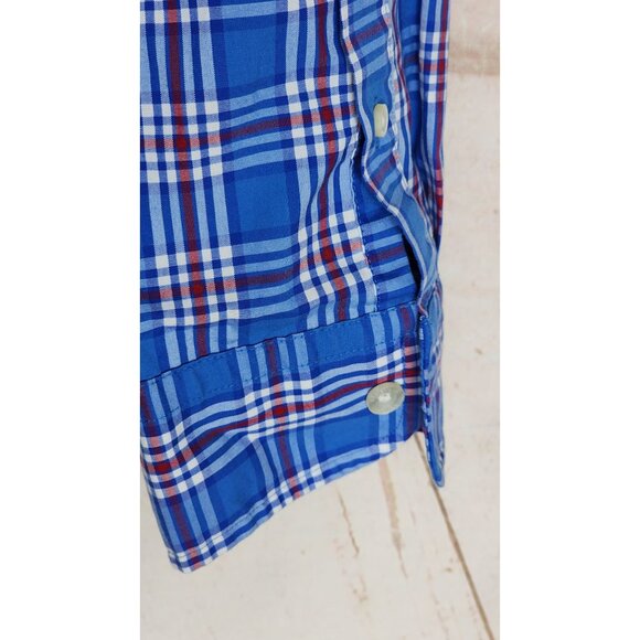 Vineyard Vines By Shep & Ian Classic Fit Tucker 100% Cotton Blue Plaid Shirt - Picture 12 of 16